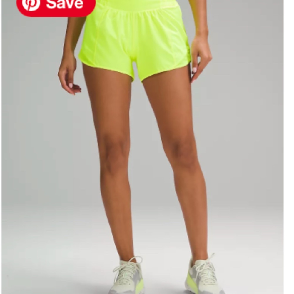 Lululemon Hotty Hot Low Rise Short 4" yellow, size 8